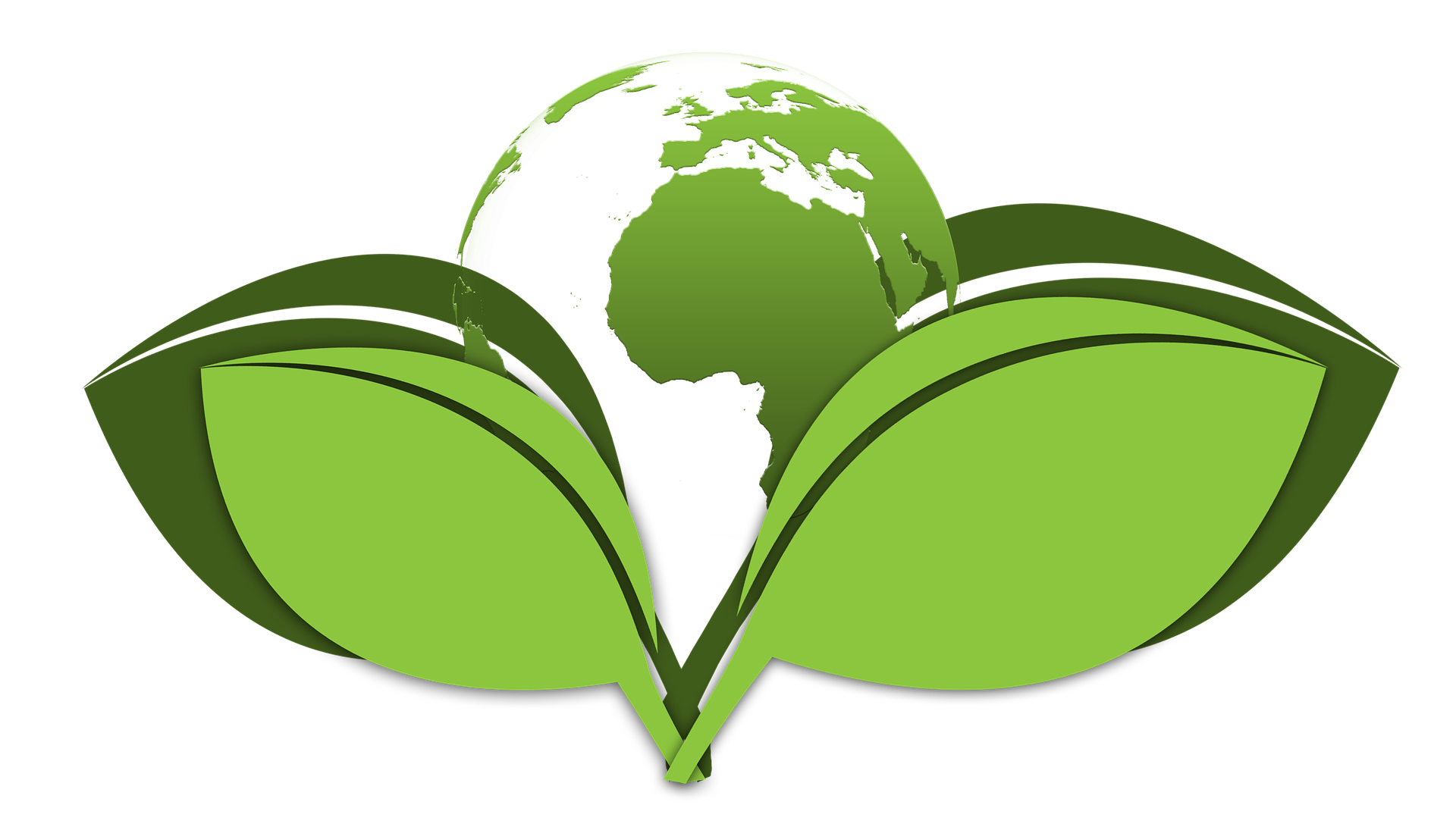 ślad węglowy w formie znaku liści i Ziemi w kolorze zielonym